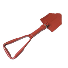 Army Folding Type Steel Spade with Red Color